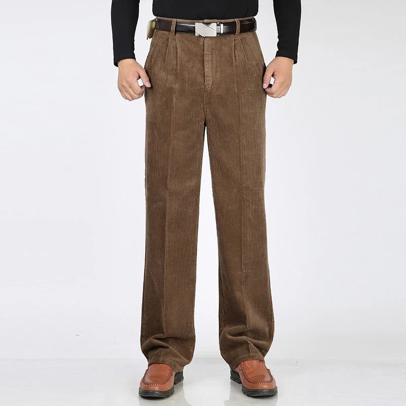 Evan Men’s Corduroy Trousers – Soft Cotton Corduroy Pants with Warm Structured Feel