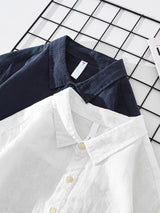Elliot Kyoto Collar Shirt – Minimalist Resort Shirt in Crisp Cotton-Linen Blend