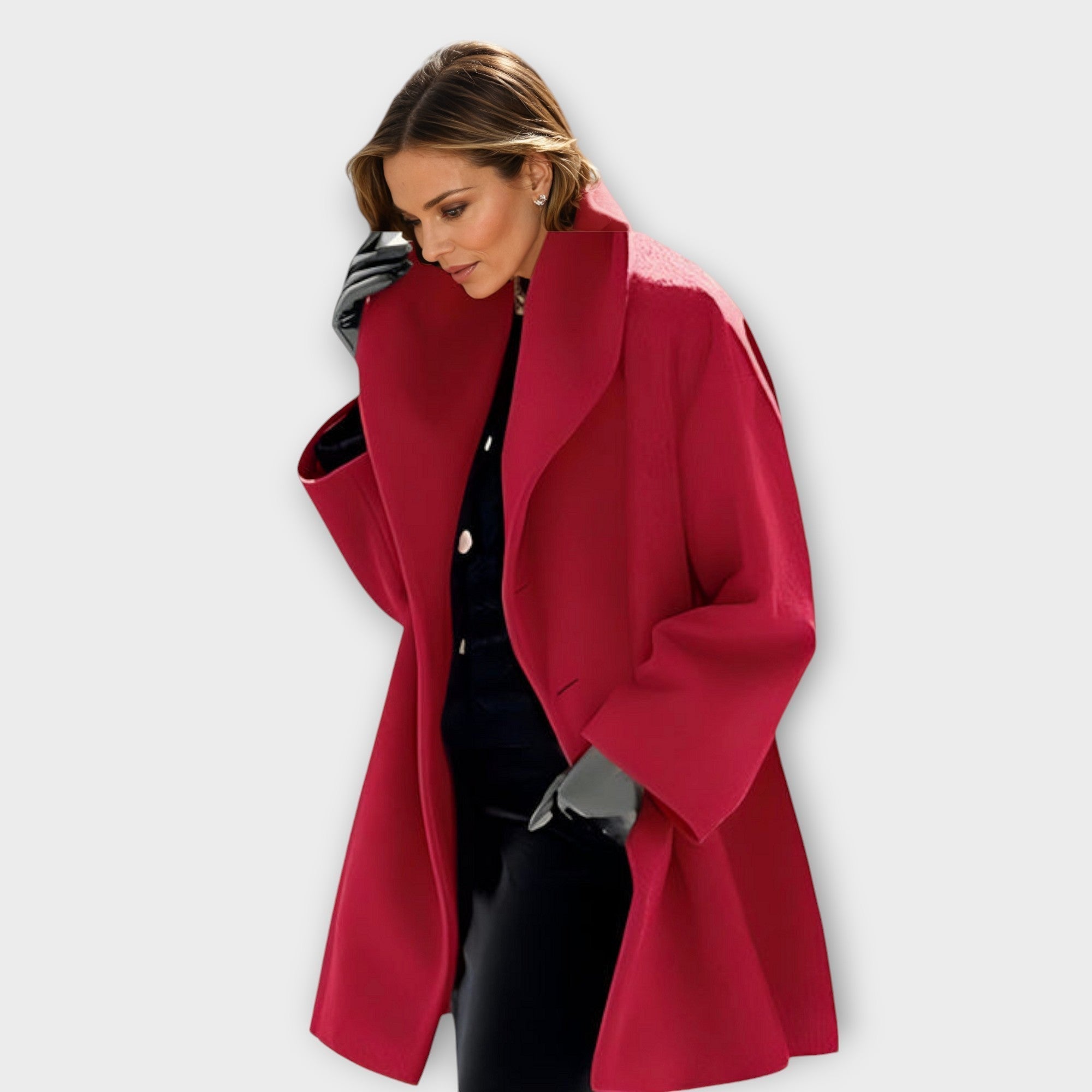 Isabelle Women’s Wool Overcoat – Loose-Fit Single-Breasted Coat