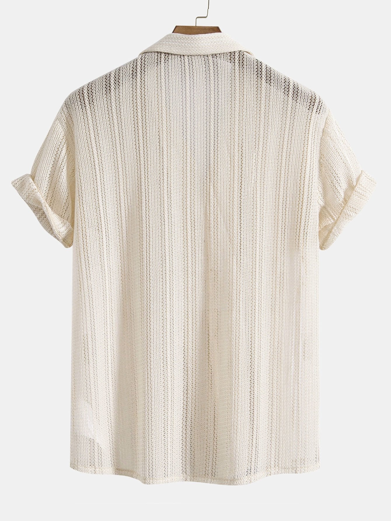 Caleb Men's Summer Shirt Set – Textured Cotton Blend for Laid-Back Style