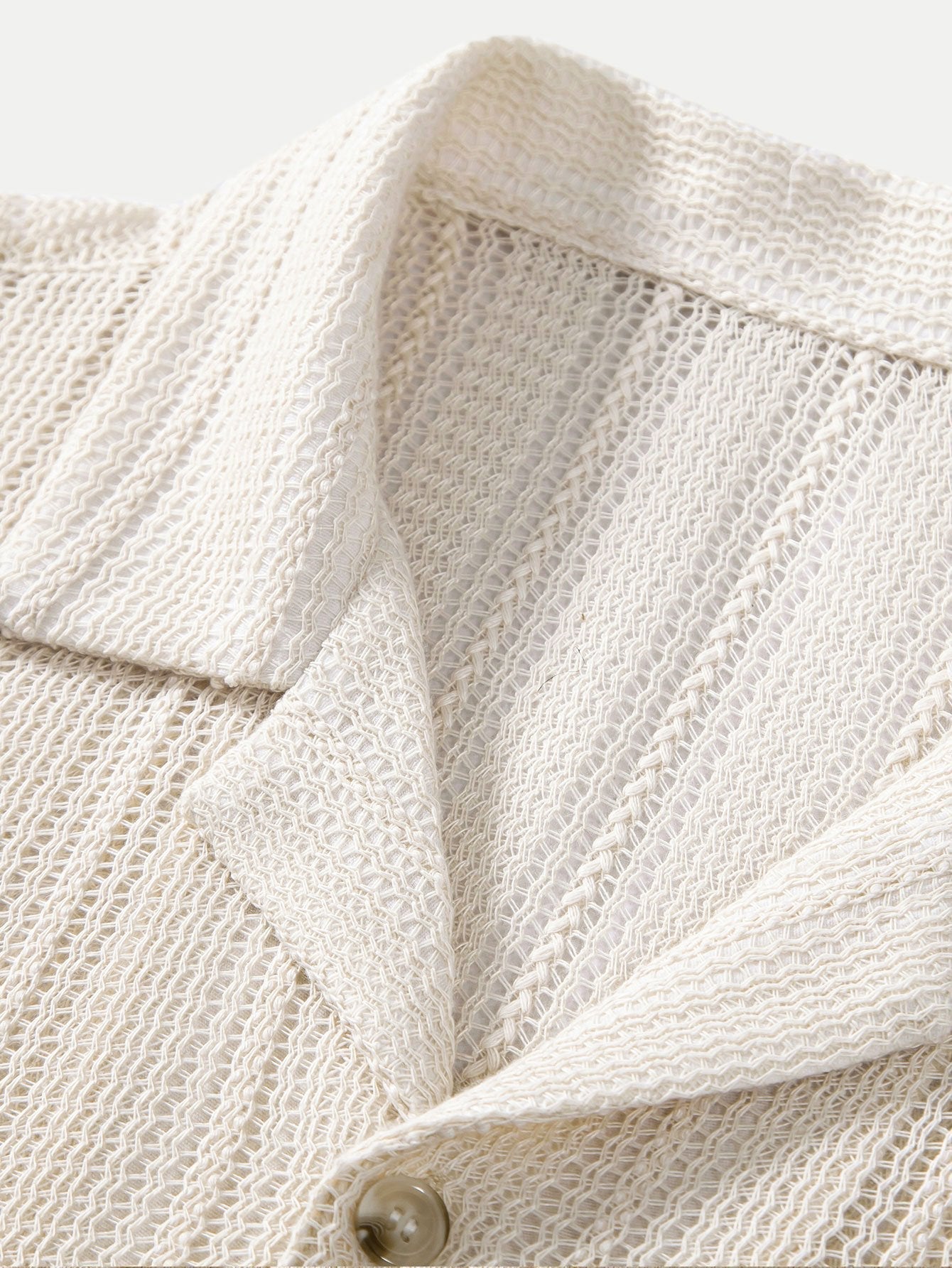 Caleb Men's Summer Shirt Set – Textured Cotton Blend for Laid-Back Style