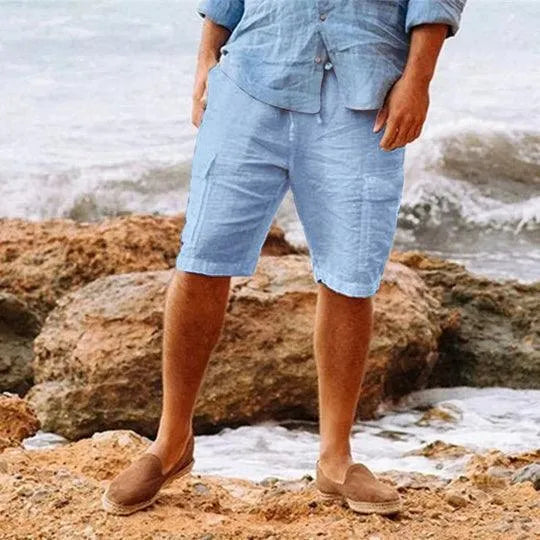Jeremy Linen Shorts – Men’s Relaxed Fit Cotton Blend Shorts for Casual Summer Wear