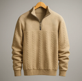 Julian Men’s Cable Knit Half-Zip Sweater – Soft Knit with Timeless Style