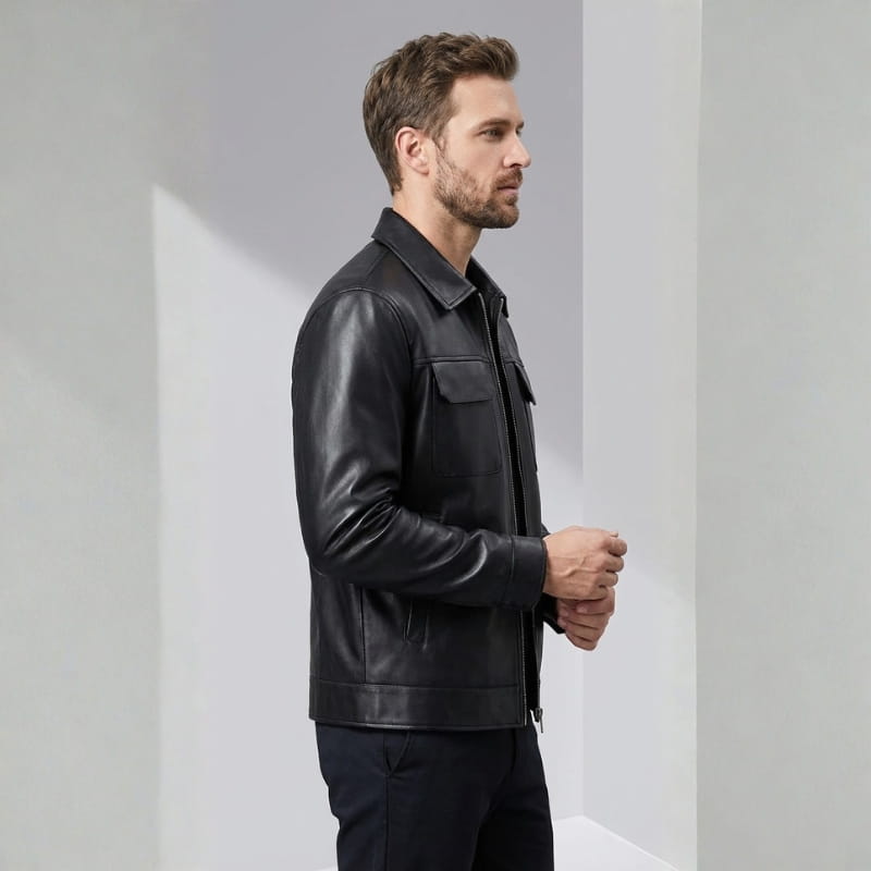 Fabian Leather Casual Jacket – Versatile Casual Layering Piece