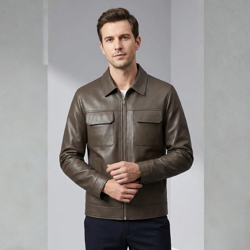 Fabian Leather Casual Jacket – Versatile Casual Layering Piece