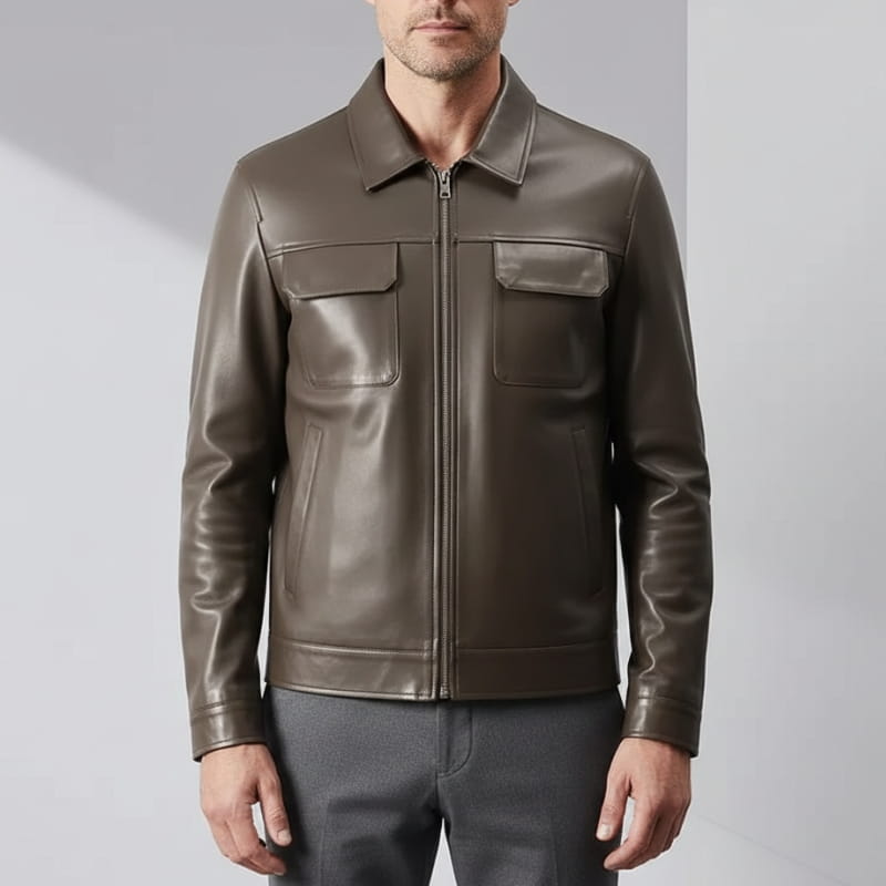 Fabian Leather Casual Jacket – Versatile Casual Layering Piece
