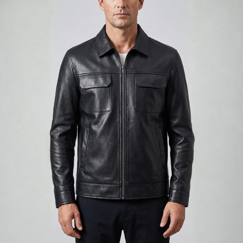 Fabian Leather Casual Jacket – Versatile Casual Layering Piece