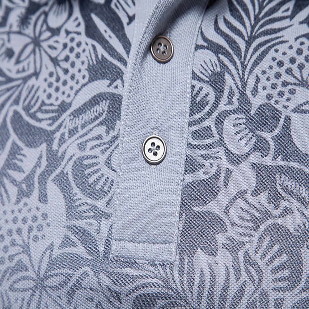 Elias Men's Floral Knit Polo Shirt