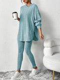 Camelia Women’s Lounge Set – Ribbed Soft Stretch-Knit Two-Piece Outfit