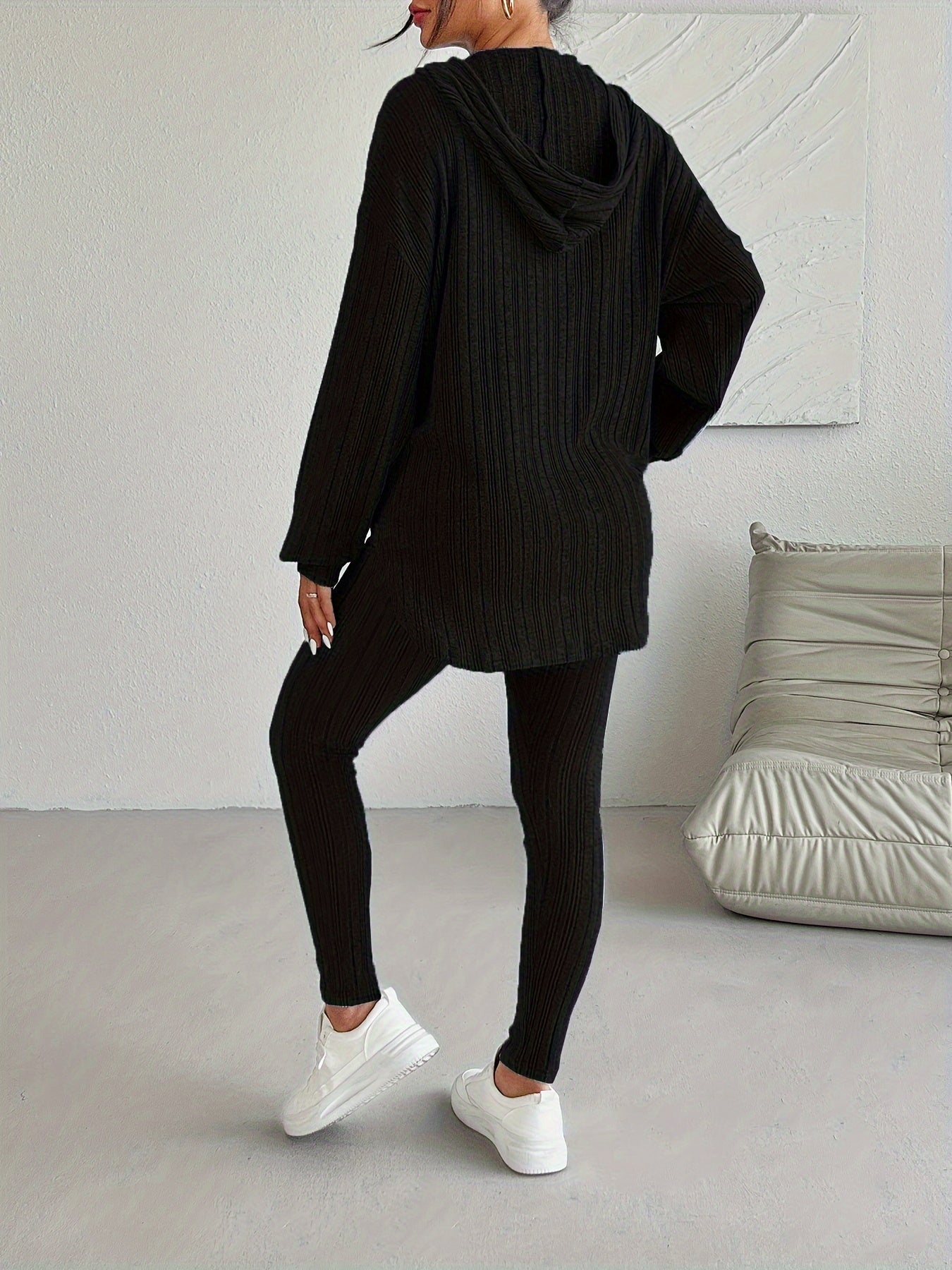 Camelia Women’s Lounge Set – Ribbed Soft Stretch-Knit Two-Piece Outfit