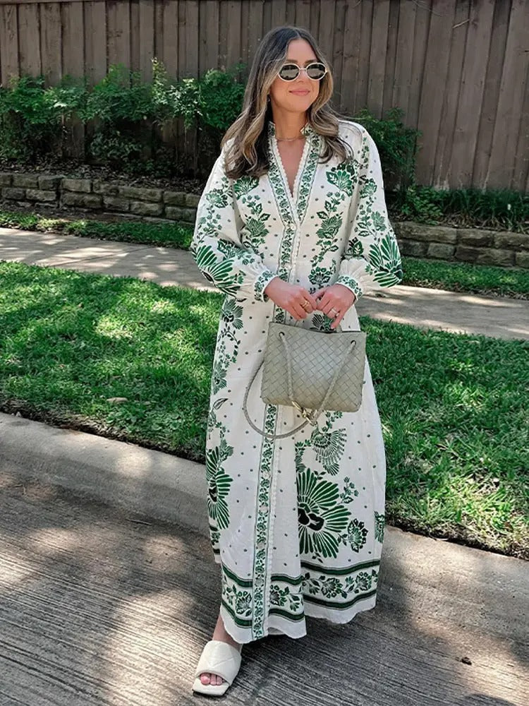 Kai Chic Floral Pattern Dress