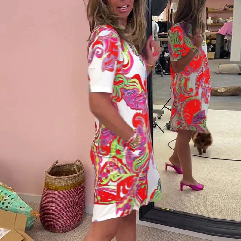 Finn Vibrant Patterned Dress