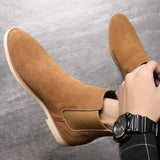 Verona - Men's Suede Chelsea Boots - Slip-On Ankle Boots