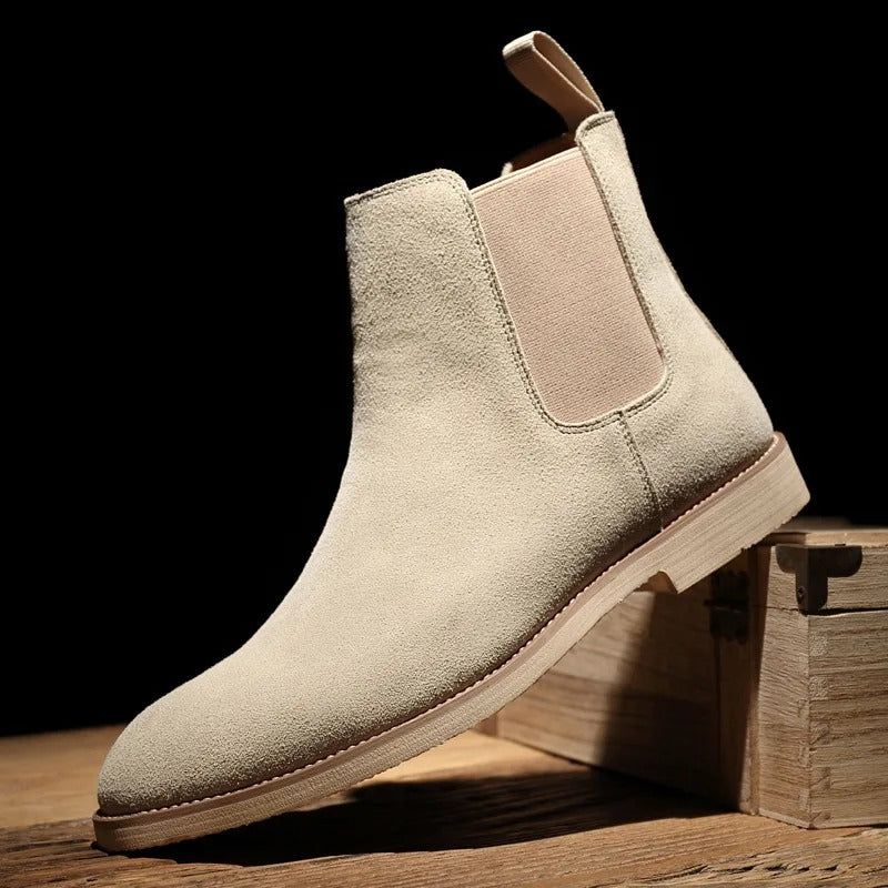 Verona - Men's Suede Chelsea Boots - Slip-On Ankle Boots