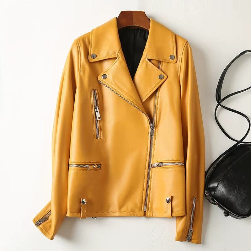 Almona Women’s Leather Jacket – Smooth Leather with Tailored Structured Fit