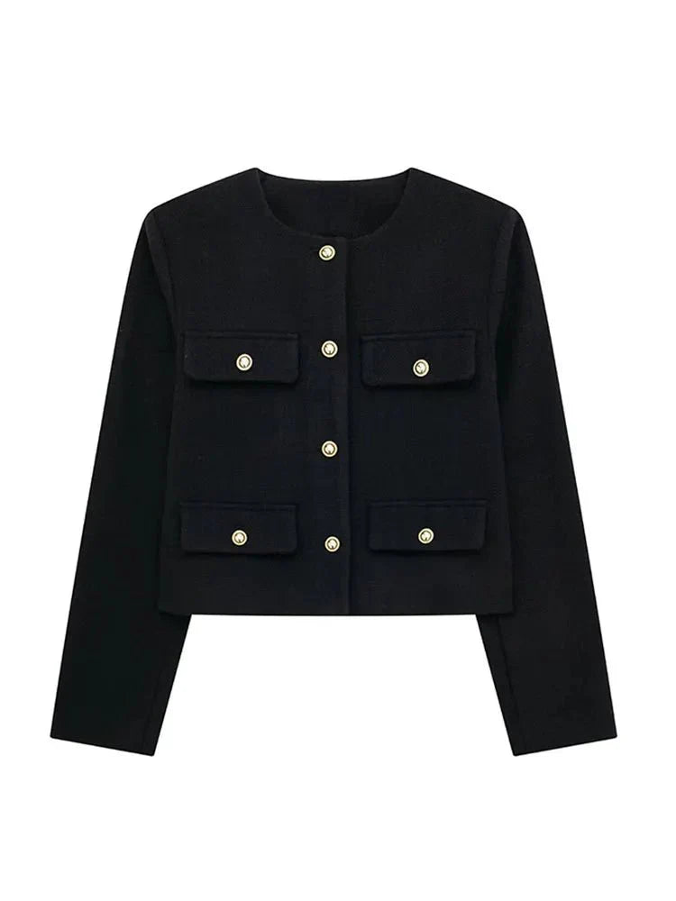 Claristel Women’s Tweed Blazer – Tailored Fit with Classic Structured Style