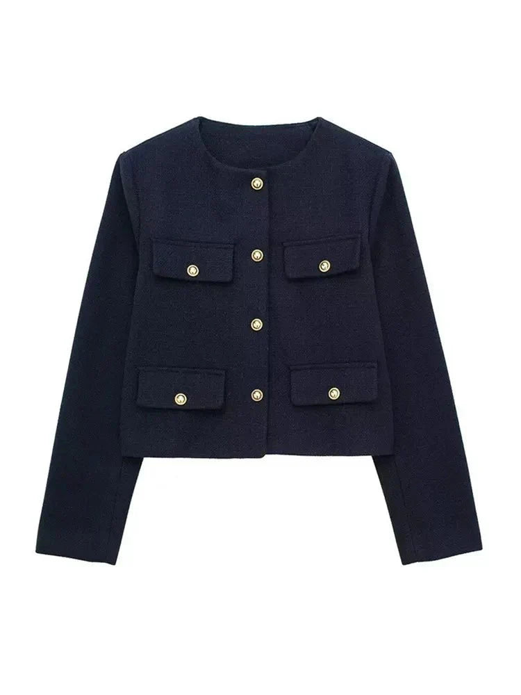Claristel Women’s Tweed Blazer – Tailored Fit with Classic Structured Style