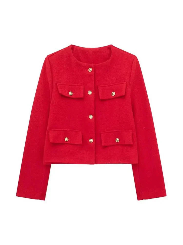 Claristel Women’s Tweed Blazer – Tailored Fit with Classic Structured Style