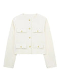 Claristel Women’s Tweed Blazer – Tailored Fit with Classic Structured Style
