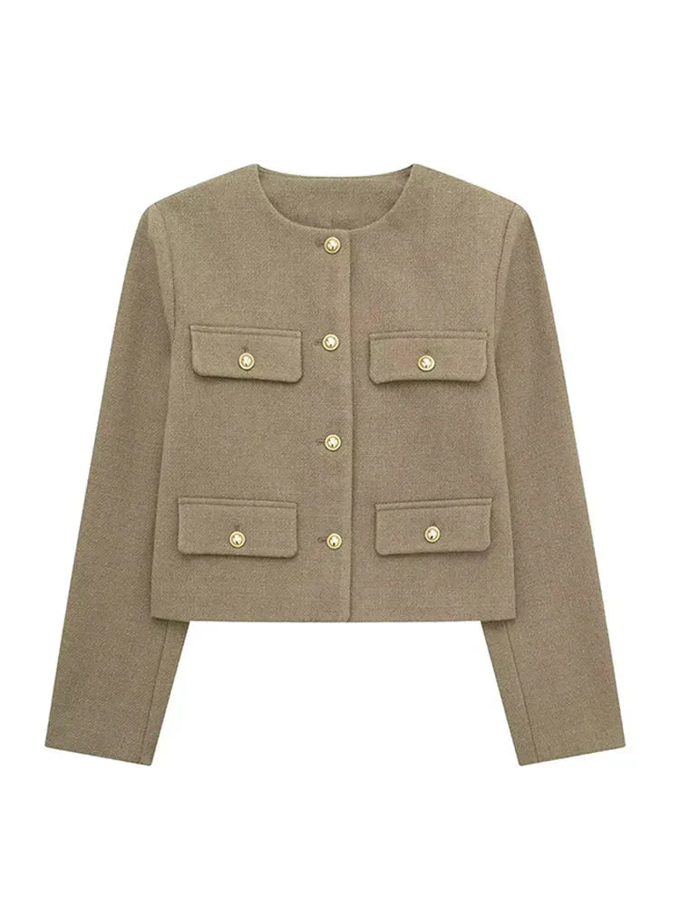 Claristel Women’s Tweed Blazer – Tailored Fit with Classic Structured Style