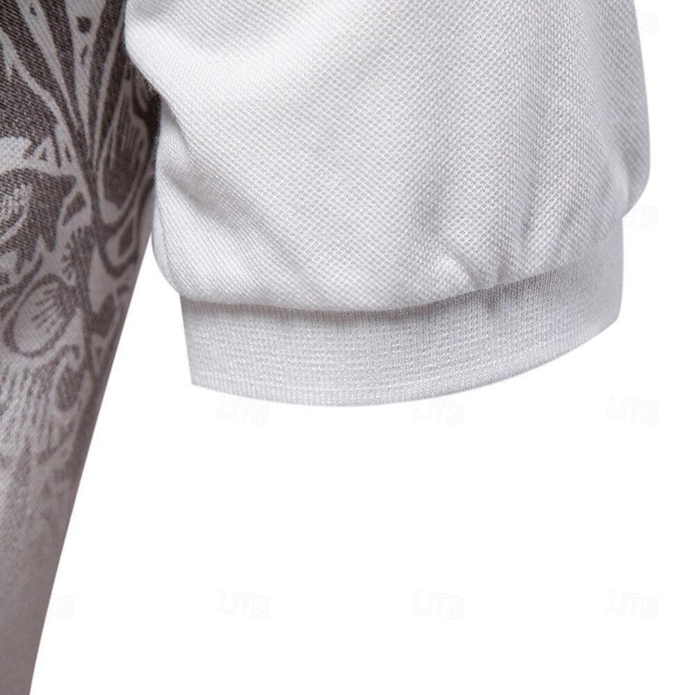 Elias Men's Floral Knit Polo Shirt