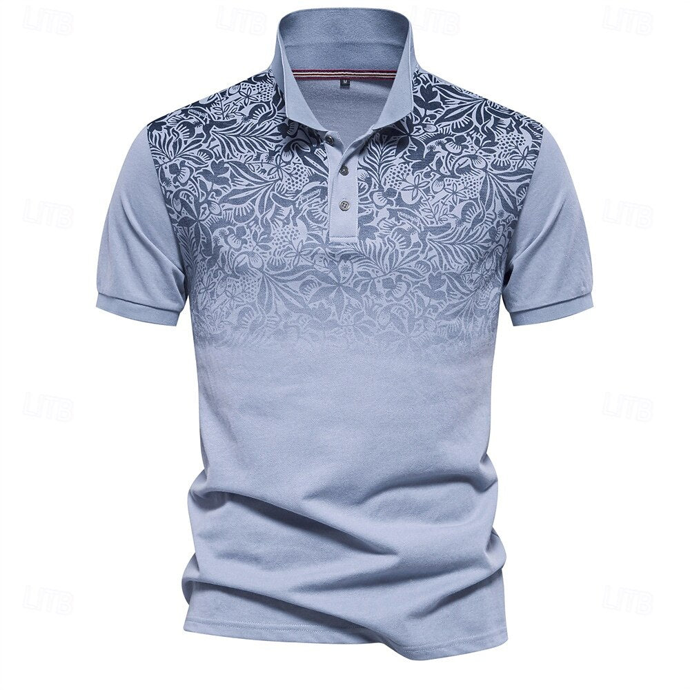 Elias Men's Floral Knit Polo Shirt