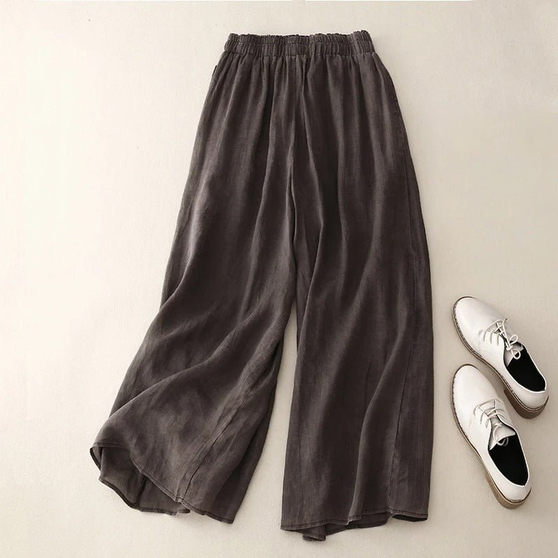 Evelyn Wide-Leg Linen Pants – Ladies Linen Pants with Flowy Silhouette & Summer Comfort