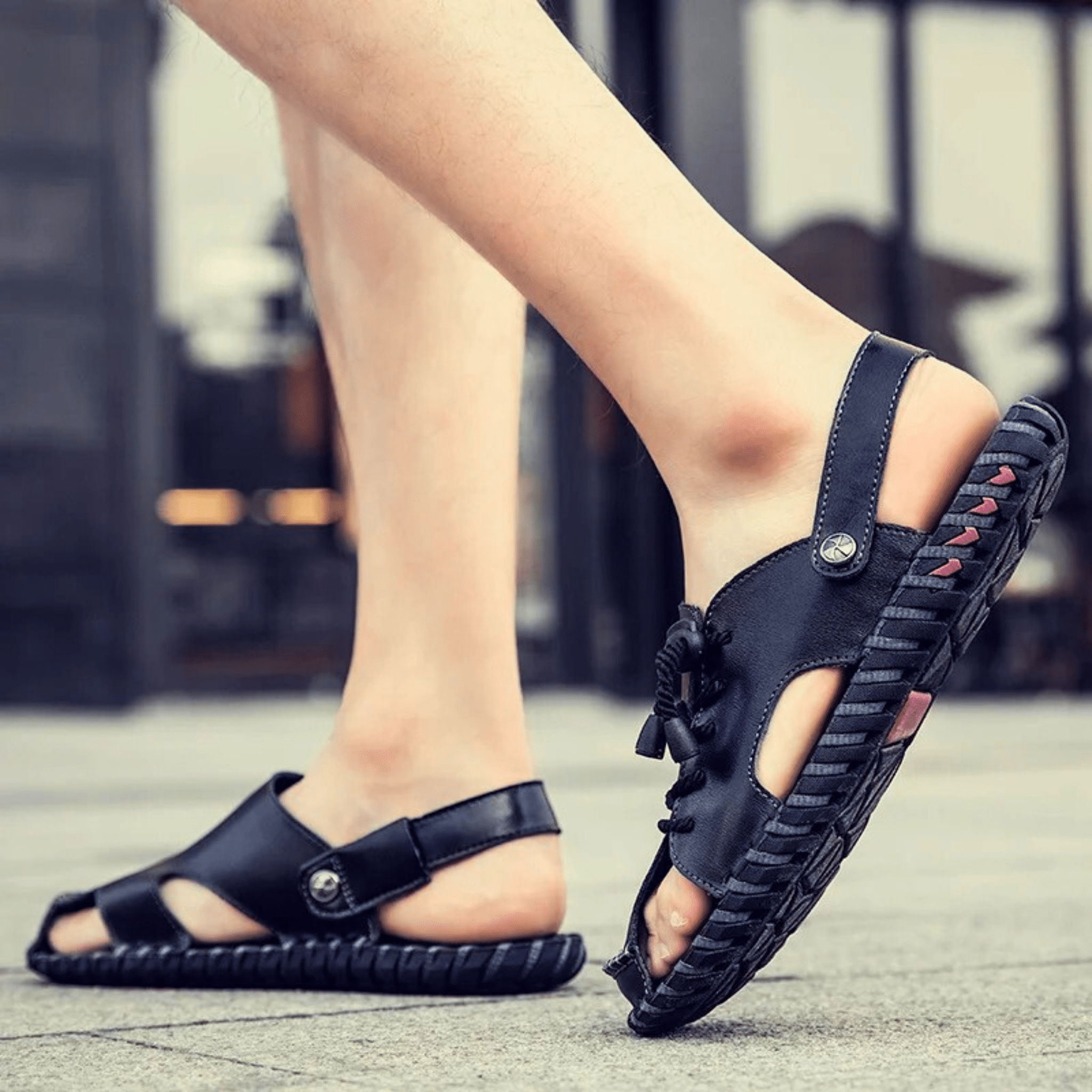 Dorian All-Terrain Quick-Lace Leather Sandals