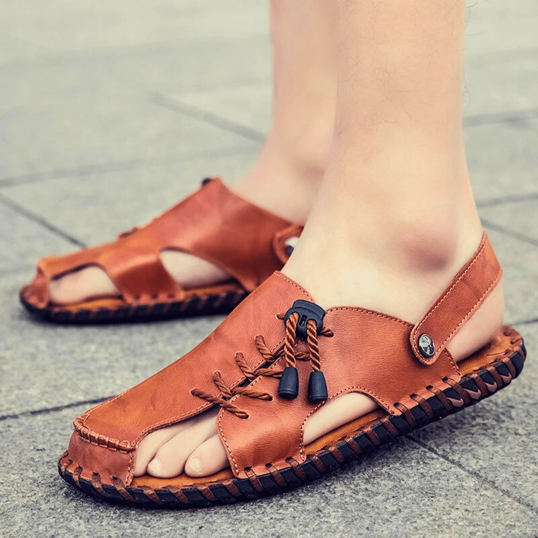 Dorian All-Terrain Quick-Lace Leather Sandals