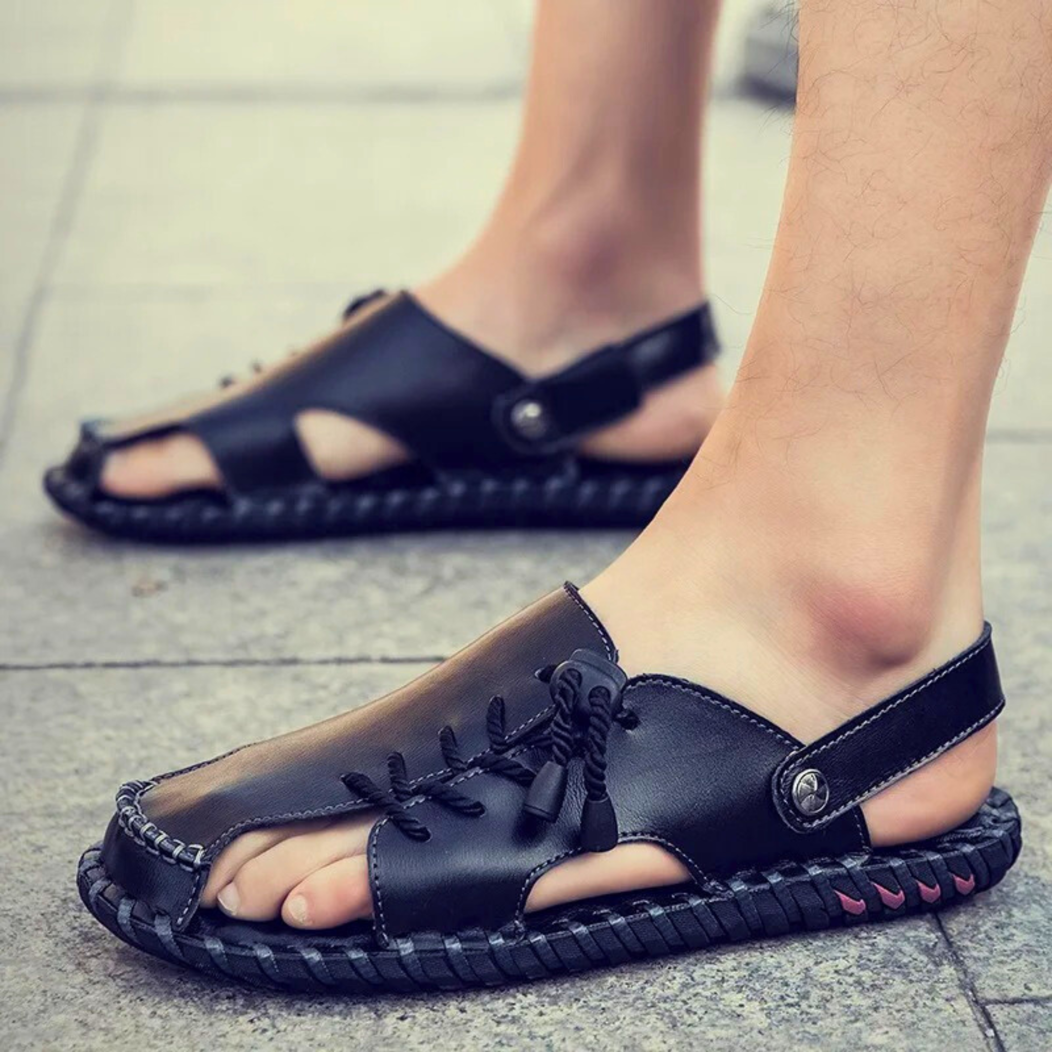 Dorian All-Terrain Quick-Lace Leather Sandals