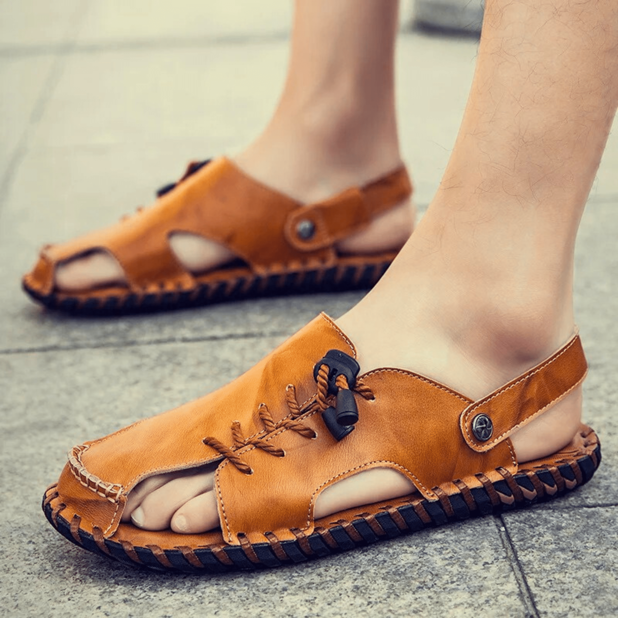 Dorian All-Terrain Quick-Lace Leather Sandals
