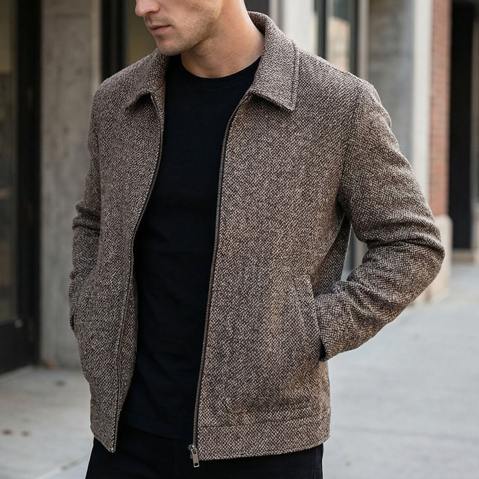 Octavio Men’s Jacket – Dense Woven Lightweight Jacket