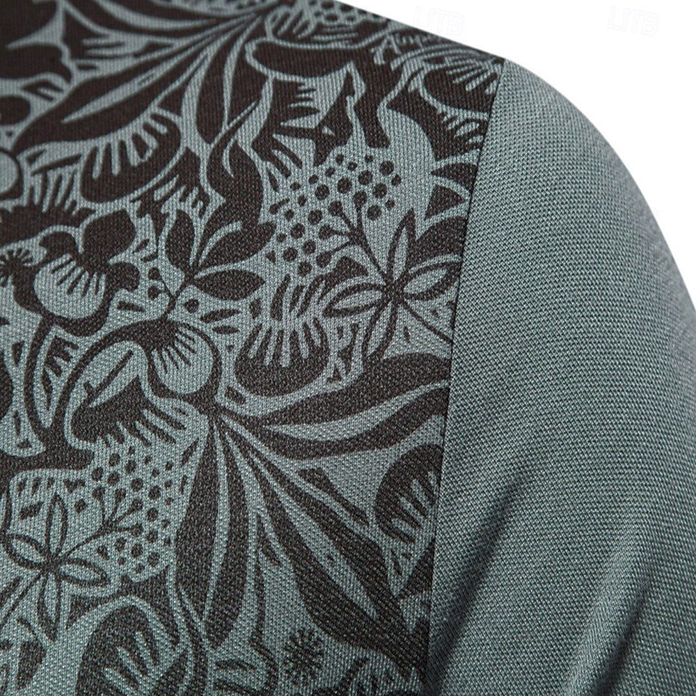 Elias Men's Floral Knit Polo Shirt