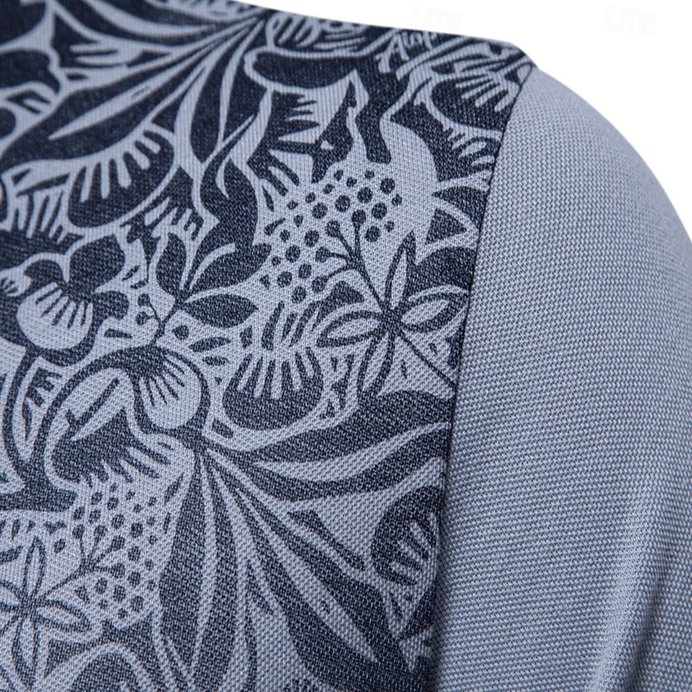 Elias Men's Floral Knit Polo Shirt