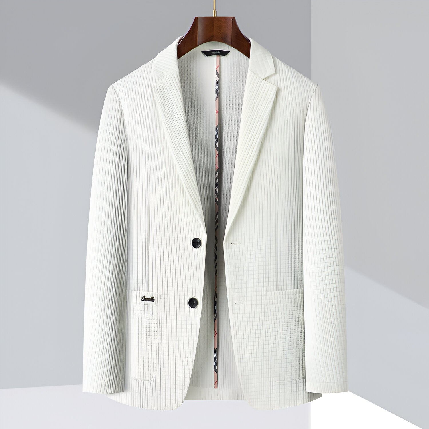 Vicente Men’s Blazer Jacket – Textured Sports Jacket with Tailored Fit for Year-Round Wear