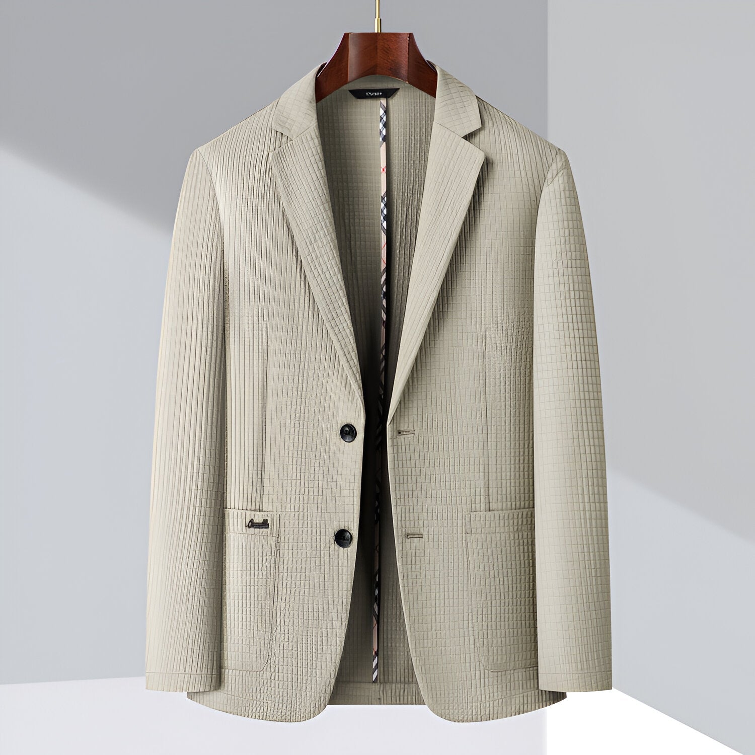 Vicente Men’s Blazer Jacket – Textured Sports Jacket with Tailored Fit for Year-Round Wear