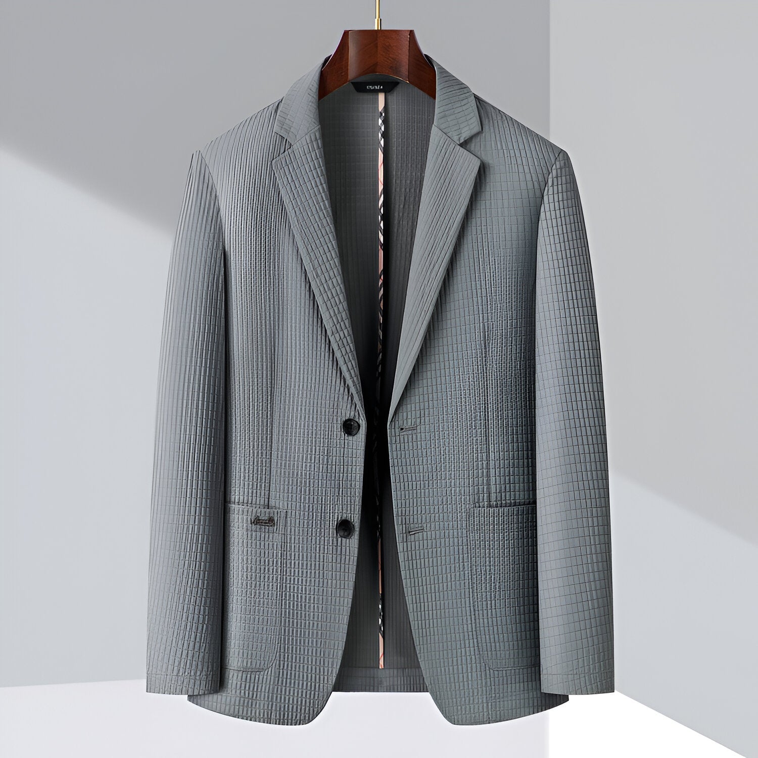 Vicente Men’s Blazer Jacket – Textured Sports Jacket with Tailored Fit for Year-Round Wear