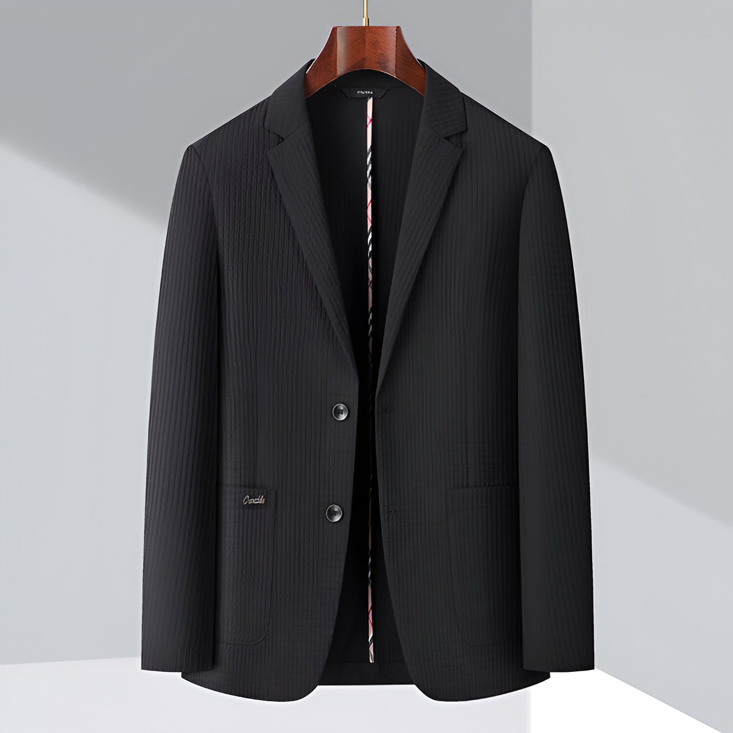 Vicente Men’s Blazer Jacket – Textured Sports Jacket with Tailored Fit for Year-Round Wear