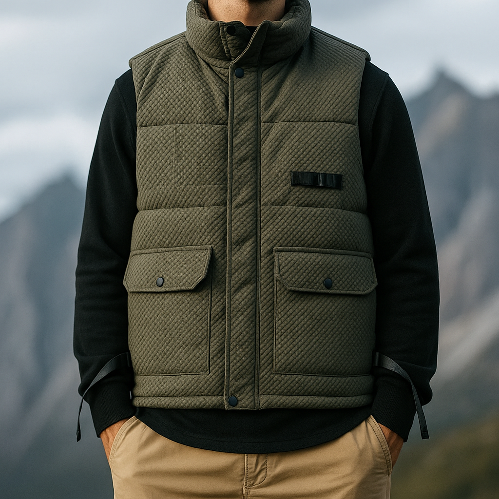 Balthazar Men’s Terra Vest – Water-Repellent Textured Outerwear