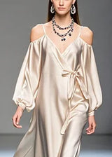 Julian Silk Tie-Waist Maxi Dress