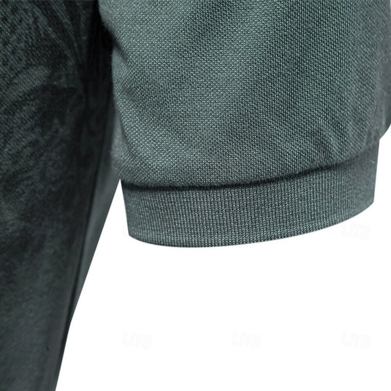 Elias Men's Floral Knit Polo Shirt