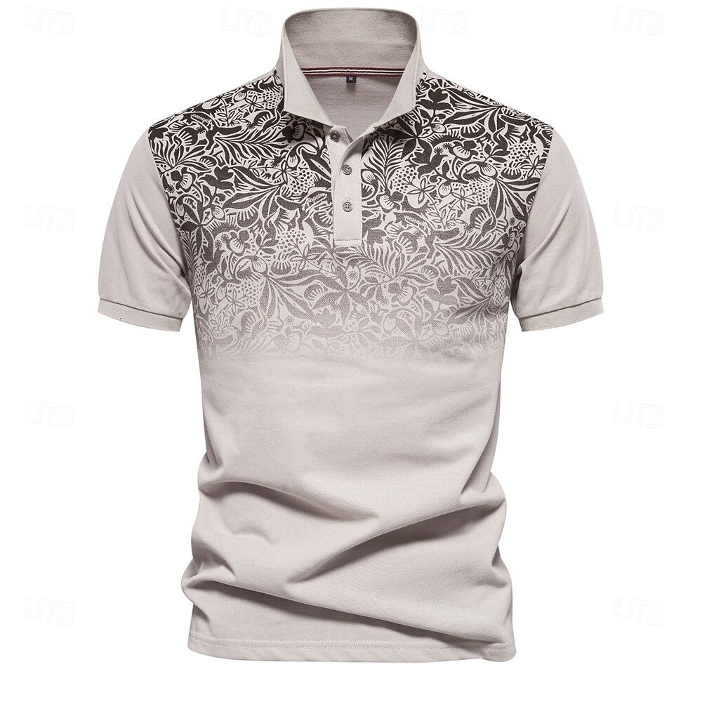 Elias Men's Floral Knit Polo Shirt