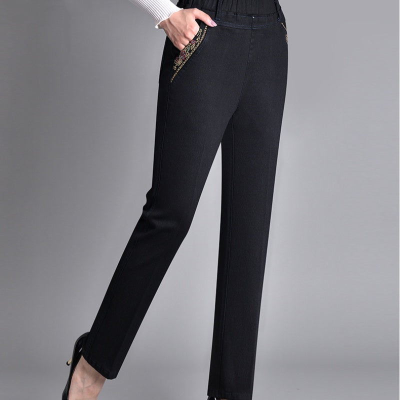 Munira Stretch Pull-On Denim Jeans – Elastic Waist Everyday Denim