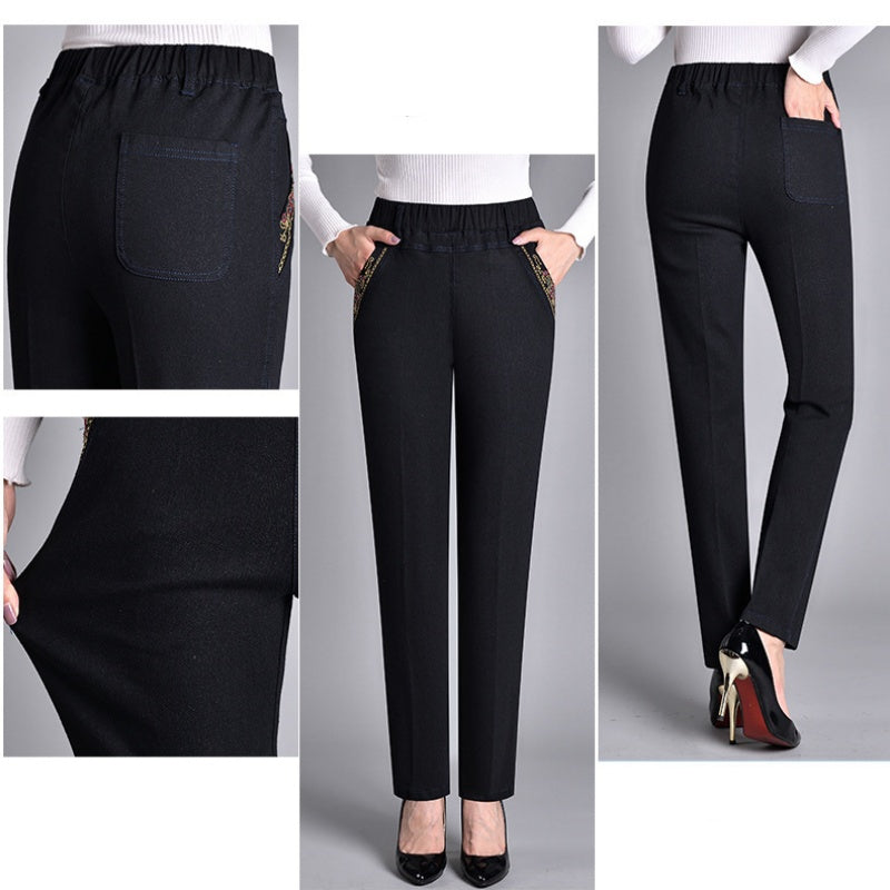 Munira Stretch Pull-On Denim Jeans – Elastic Waist Everyday Denim