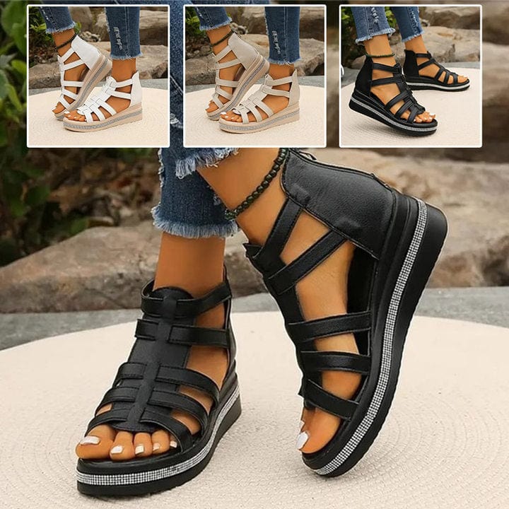 Luca Women's Summer Rhinestone Wedge Sandals