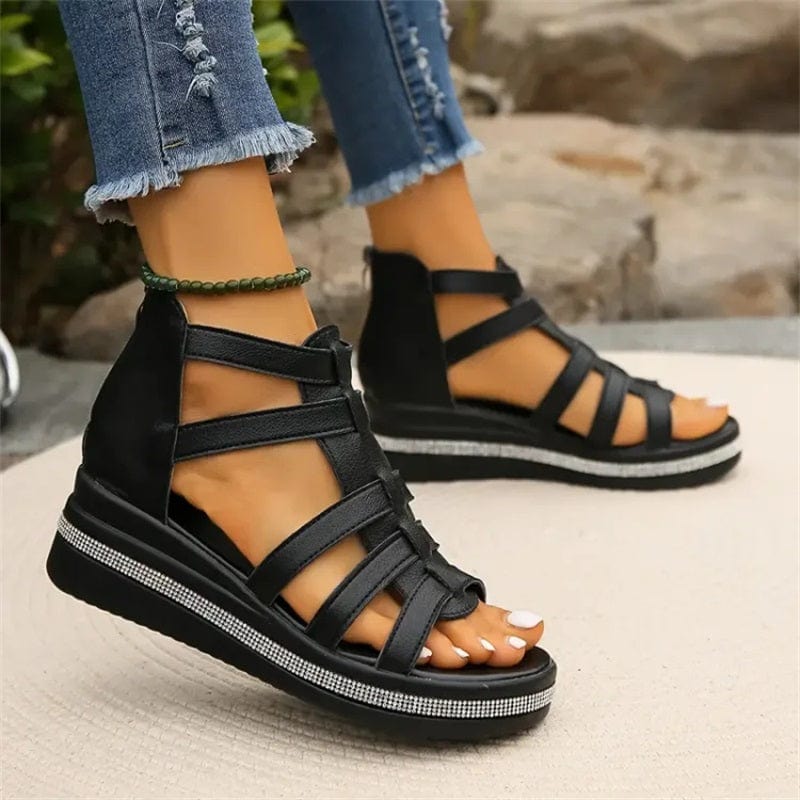 Luca Women's Summer Rhinestone Wedge Sandals