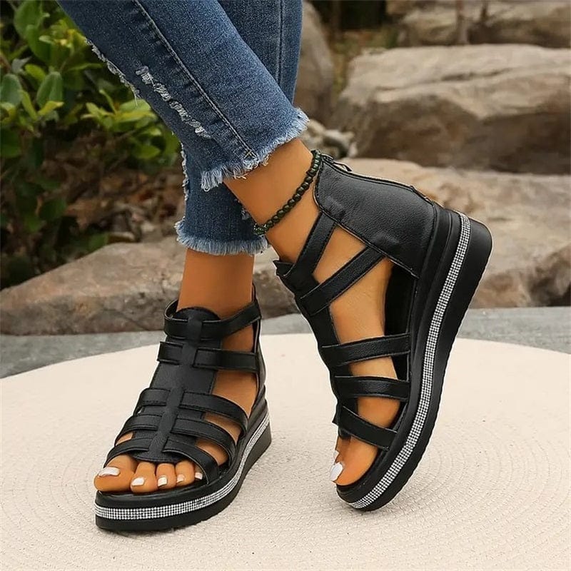 Luca Women's Summer Rhinestone Wedge Sandals