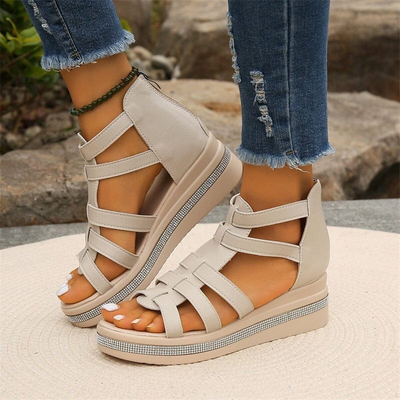 Luca Women's Summer Rhinestone Wedge Sandals