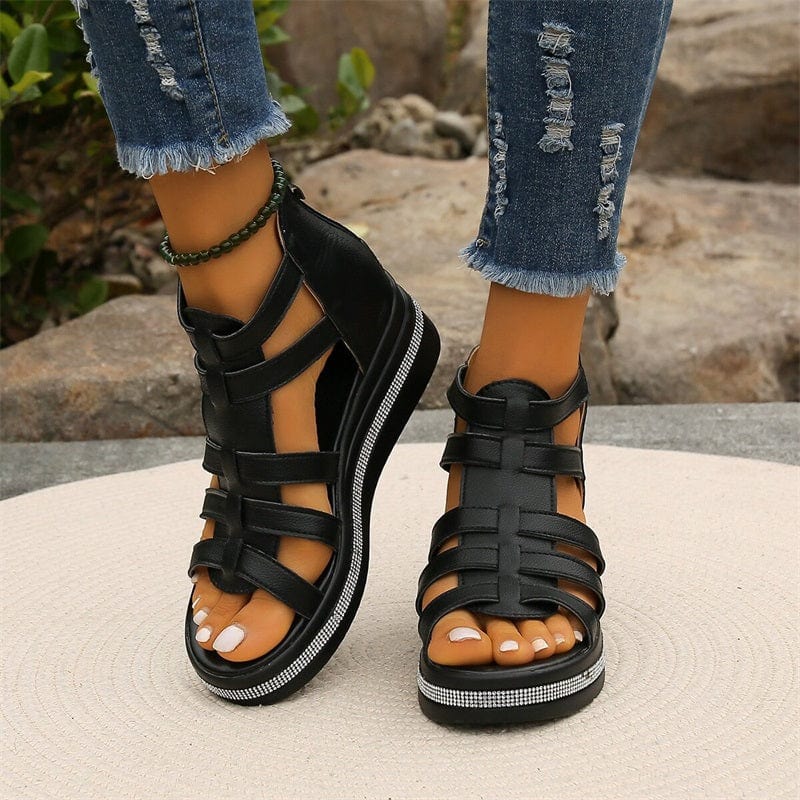 Luca Women's Summer Rhinestone Wedge Sandals