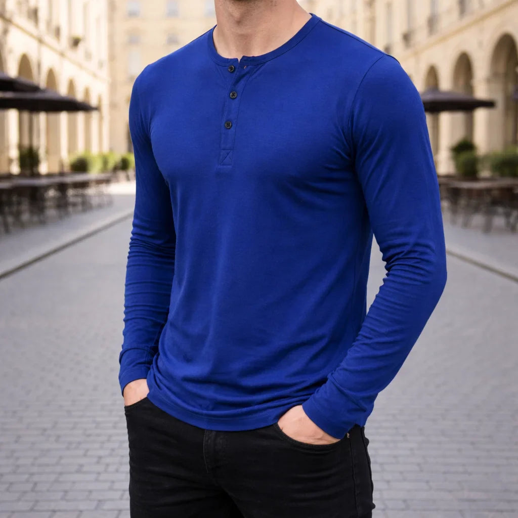 Calloway Long Sleeve Henley – Versatile Casual Top